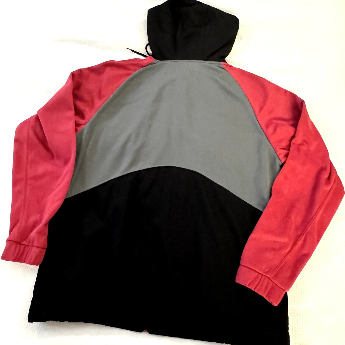 OSU Ohio State Buckeyes Full Zip Hoodie Jacket Mens Large Black Red Gray