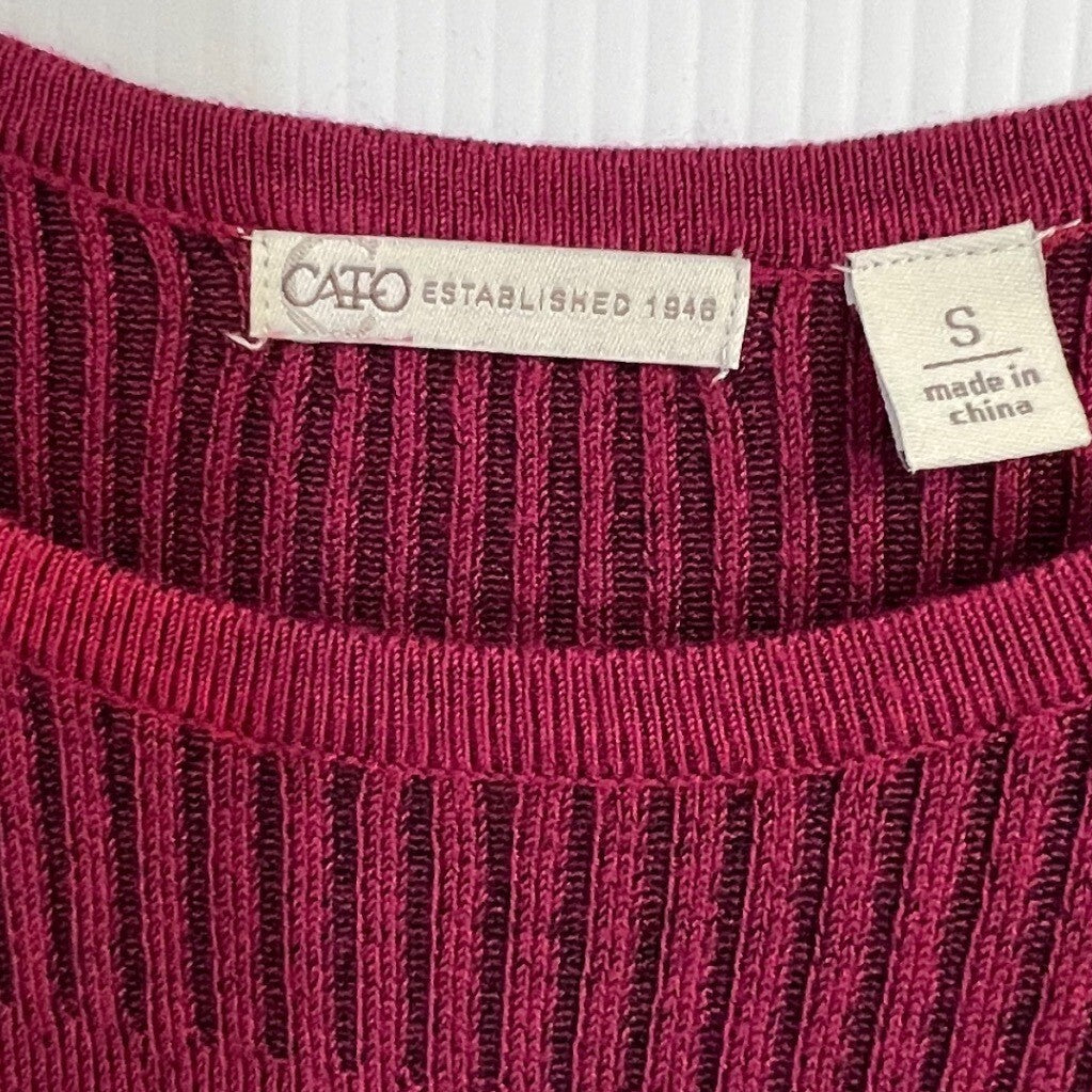 Long Sleeve Knit Sweater Dress Midi Fit & Flare Casual Career WomenSize L Cato