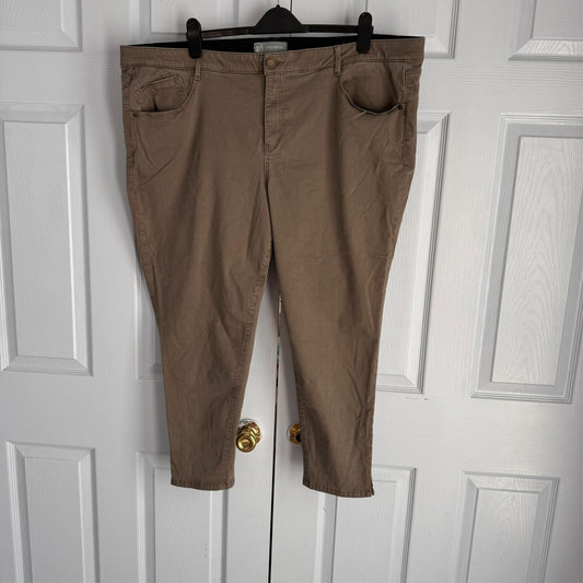 Wit & Wisdom Pants Women 24W Brown Skinny Stretch Minimalist Boho