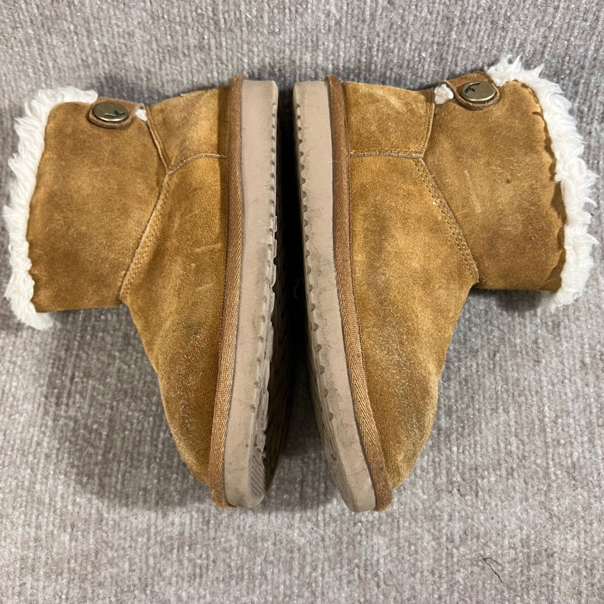 Koolaburra by UGG Suede Leather Winter Boots Fur Trimmed Warm Brown Women's