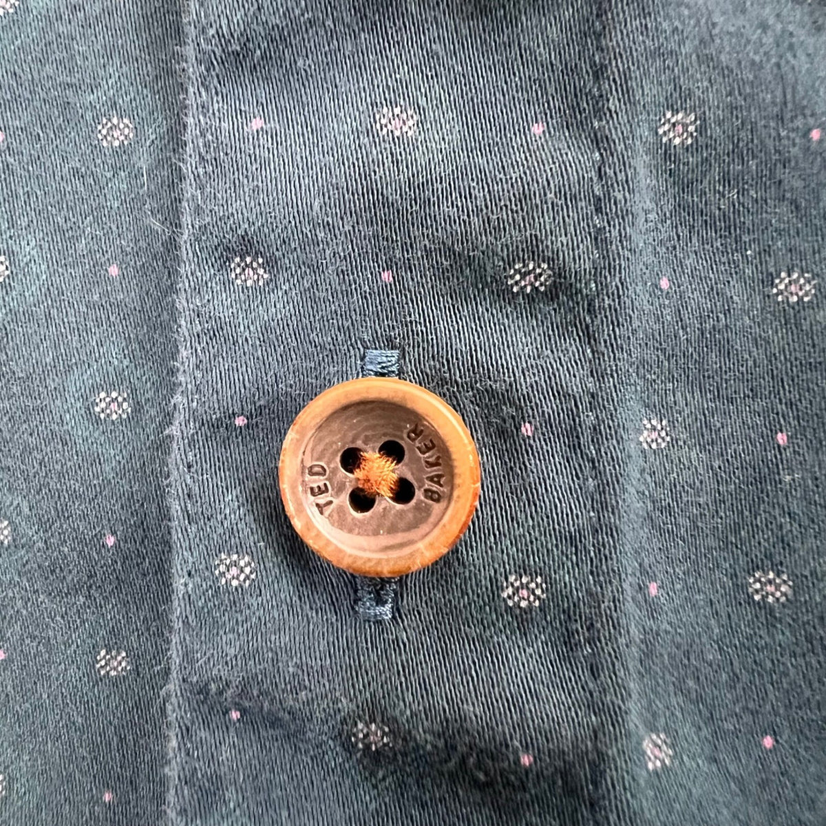 Ted Baker London Men sz 1 XS Cotton Long Sleeve Button Up Flip Shirt Flip Cuff