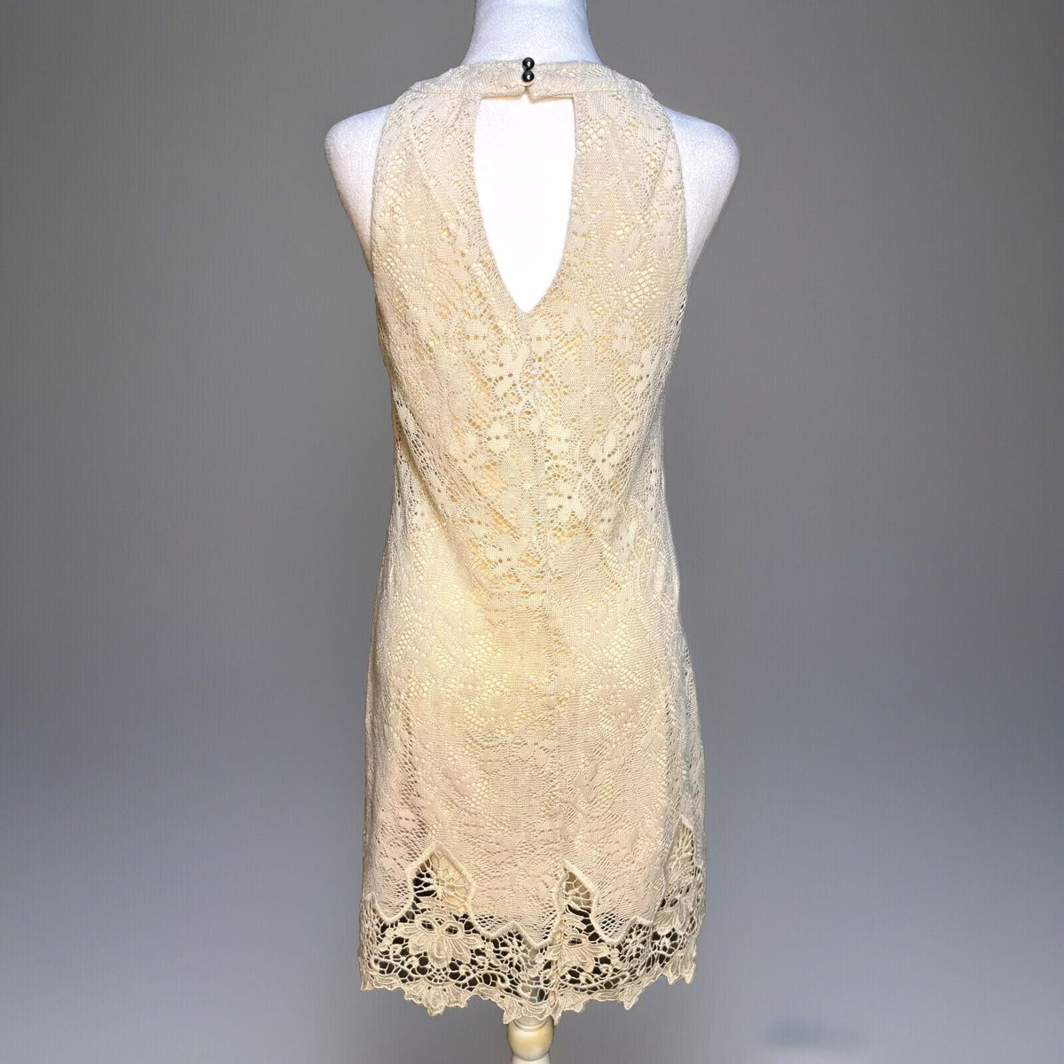 Altar'd State Small Ivory Crochet Dress Boho Coquette Feminine Soft Girl Lace