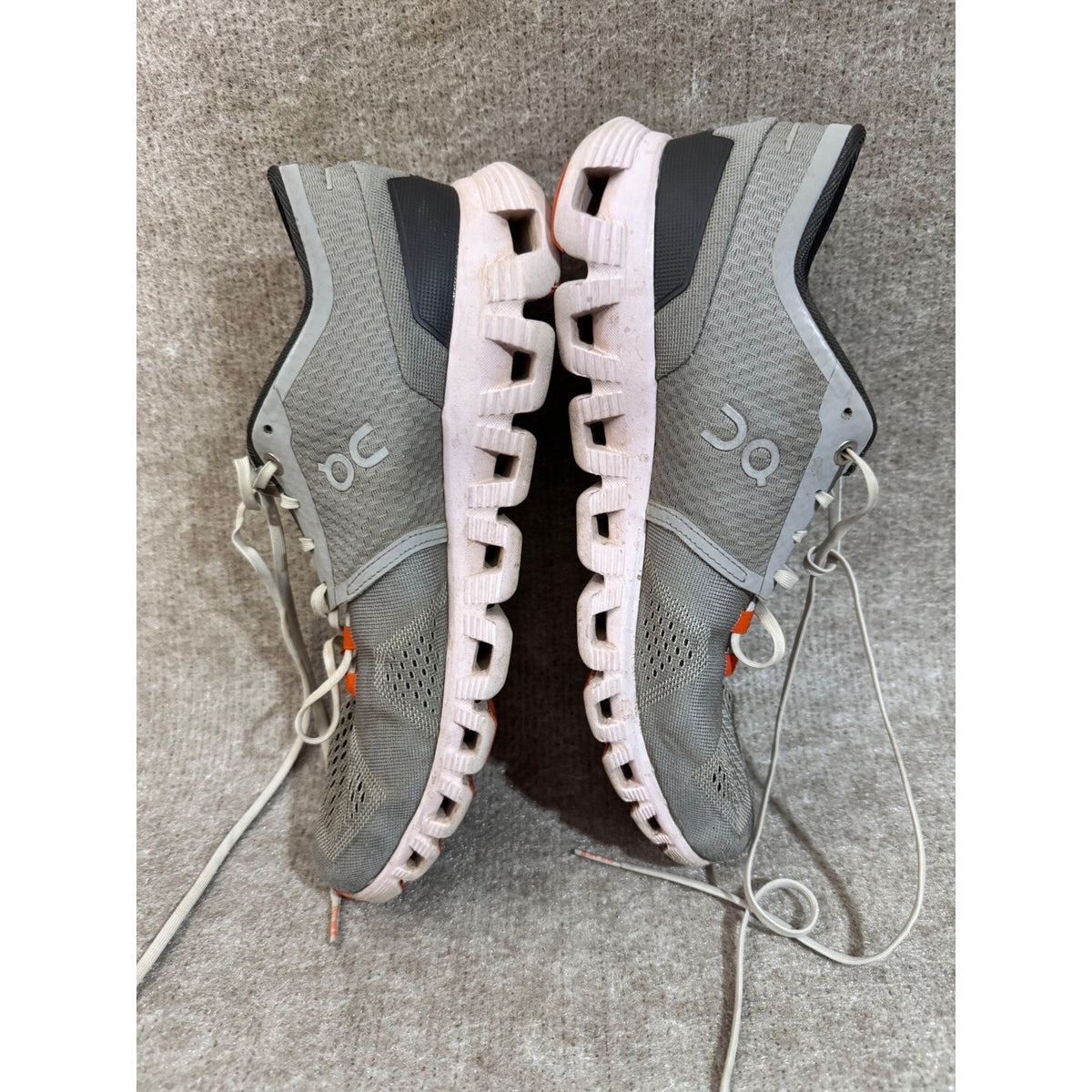 On Cloud X Running Shoes Womens 8.5 Gray Pink Lightweight Training Sneakers