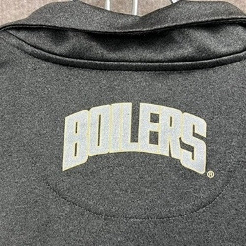 Champion Purdue Boilermakers Quarter Zip Pullover Jacket Gray Mens M