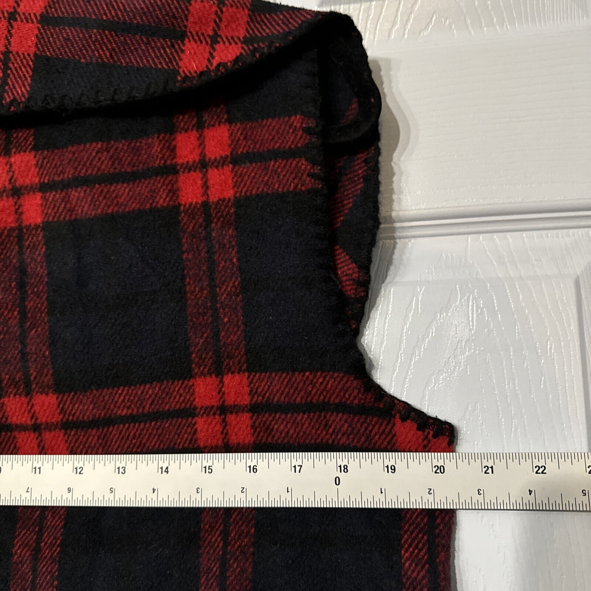 Mudpie Women's Vest One Size Red Plaid Toggle Button Shawl Collar Long Style