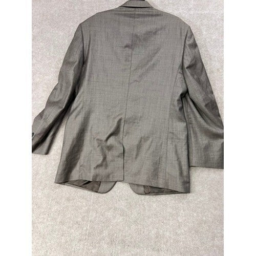 Chaps Men's 44L 38x32 Sleeve Two Button Closure 100% Wool Gray 2 pc Suit
