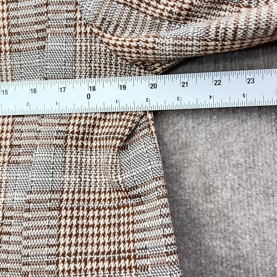 Sanctuary Plaid Blazer Brown Gray Career Casual Office Jacket Size M