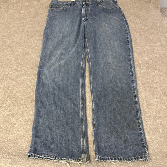 Carhartt Jeans Mens 40 X 34 Blue Denim Cotton Pants Work Wear Mexico Relaxed