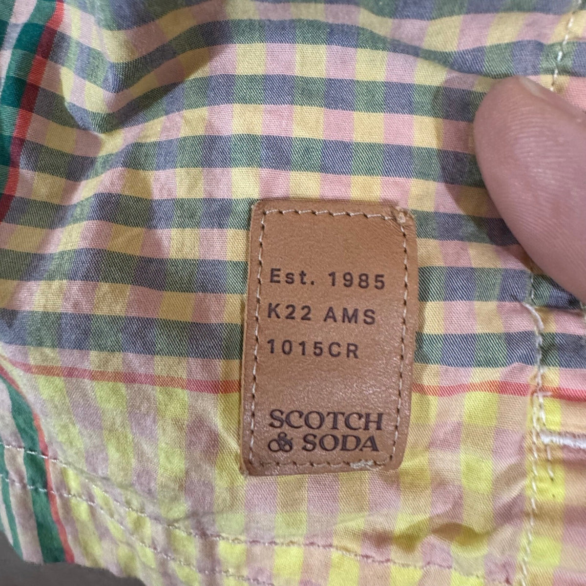 Scotch & Soda Button Down Shirt Mens Small Multi Color Plaid Organic Cotton