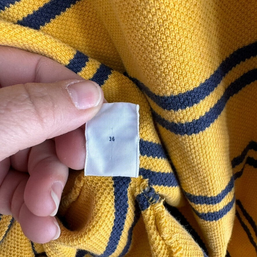 Vintage Polo Ralph Lauren XXL Polo Shirt Yellow Blue Stripe Green Pony
