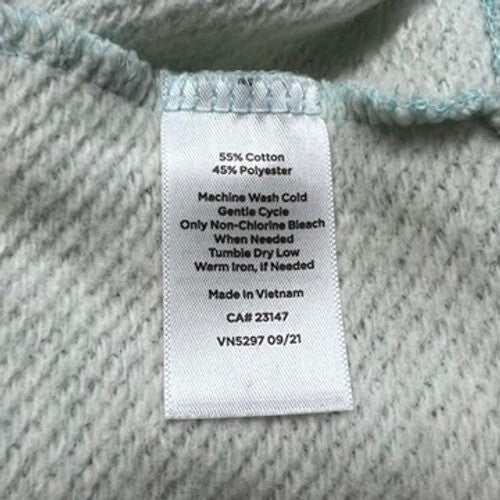 Talbots Plus Size 3X Green Puff Sleeve Crew Neck Sweatshirt Top