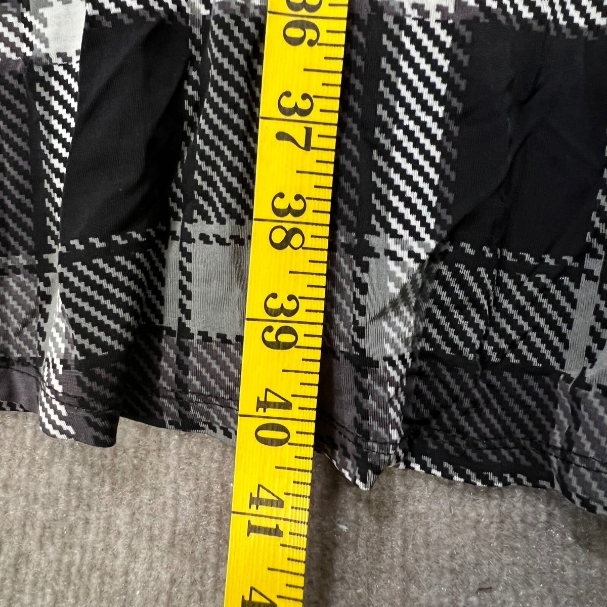 Leota Plaid Midi Dress 3/4 Sleeve V Neck A Line Made in New York Size L