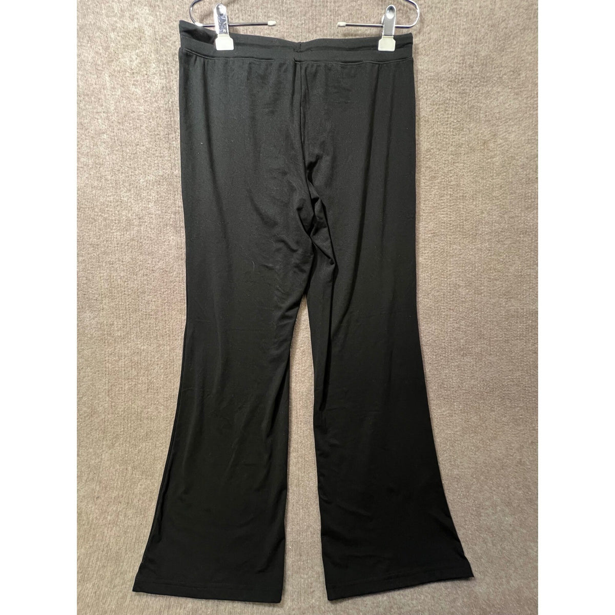 Quince Flowknit Wide Leg Pants Black M Polyester Spandex Drawstring Waist