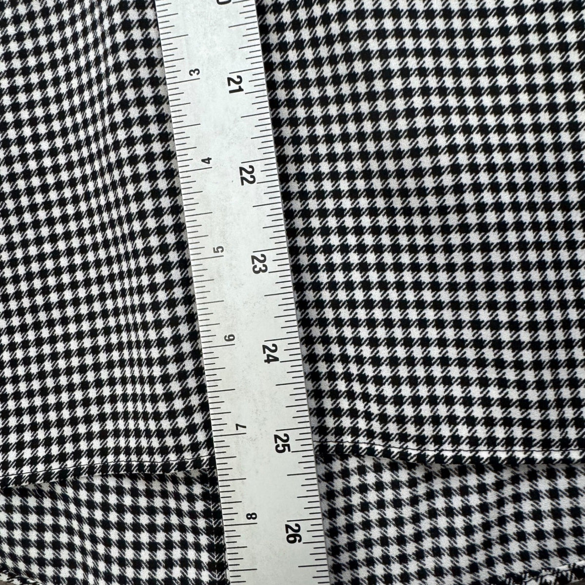Karl Lagerfeld Paris Black White Gingham Ruffle V Neck Short Sleeve Blouse Top