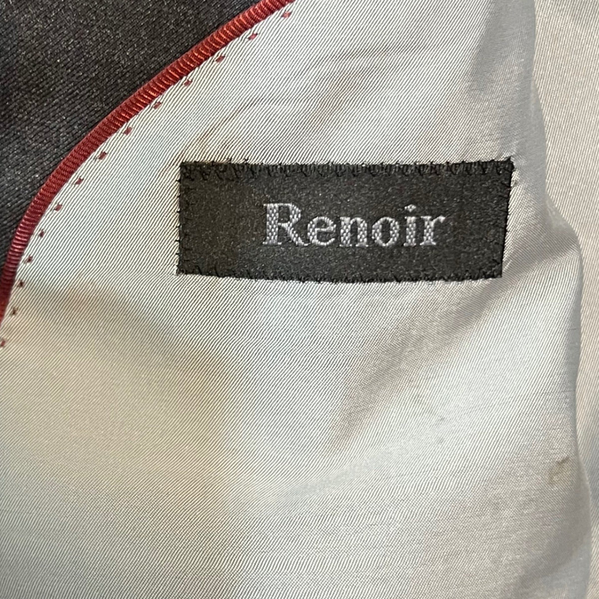 Renoir Blazer Mens 46R Gray Wool Blend Two Button Sport Coat Jacket