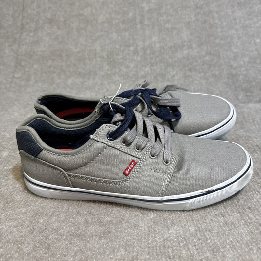 Levis Mens Gray Low Top Casual Sneakers Shoes Size 9.5