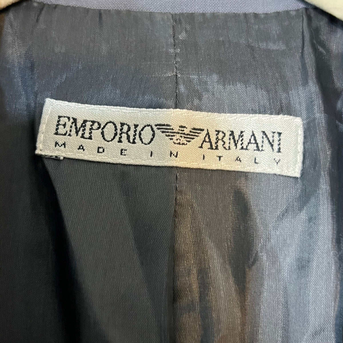 Emporio Armani Virgin Wool Blazer Womens 38 US 2 Grey Made in Italy Jacket