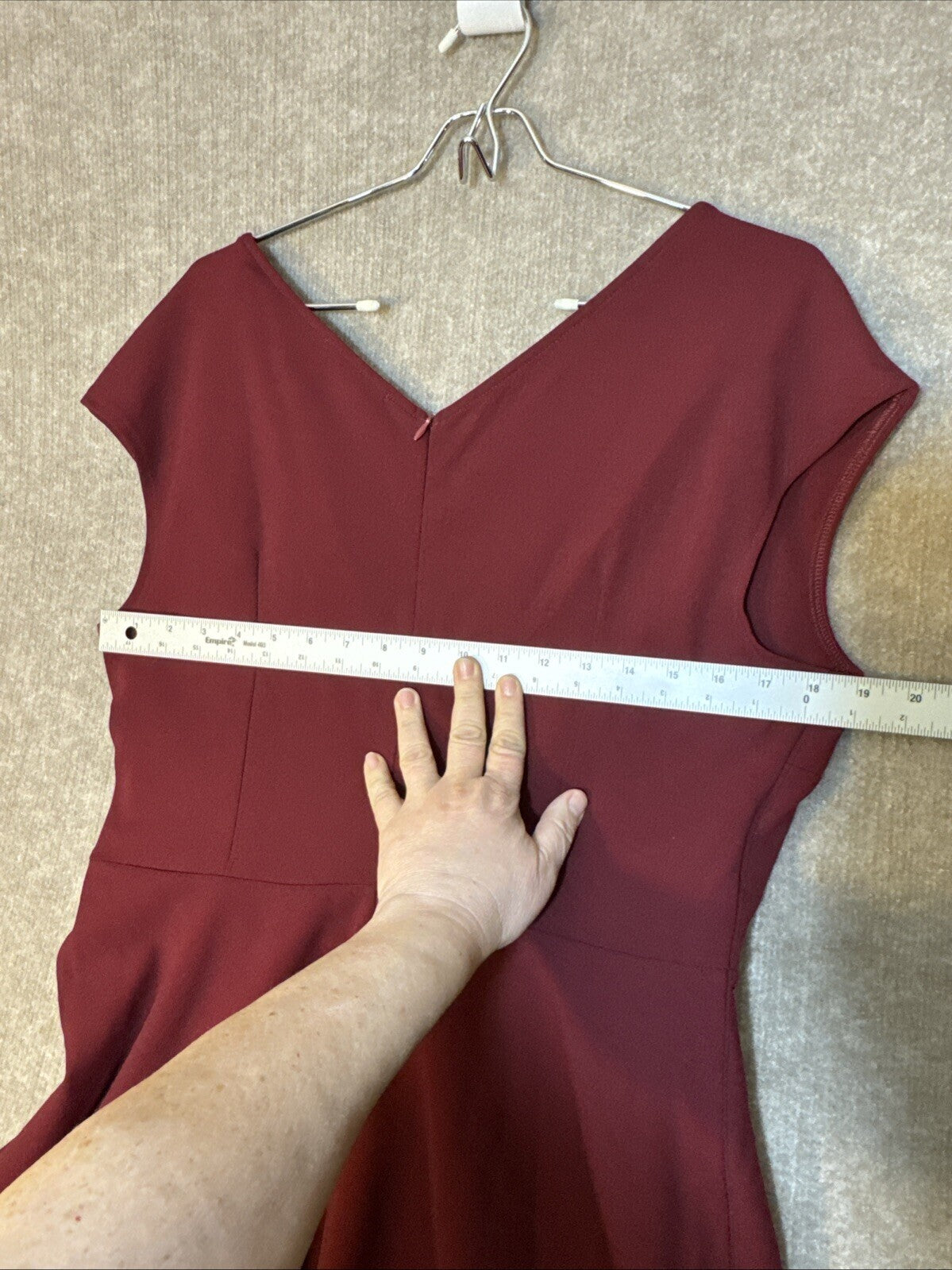 Miss May Dress XL Women Faux-Wrap Ruched Cap Sleeve Retro Fit Flare Stretch NWT