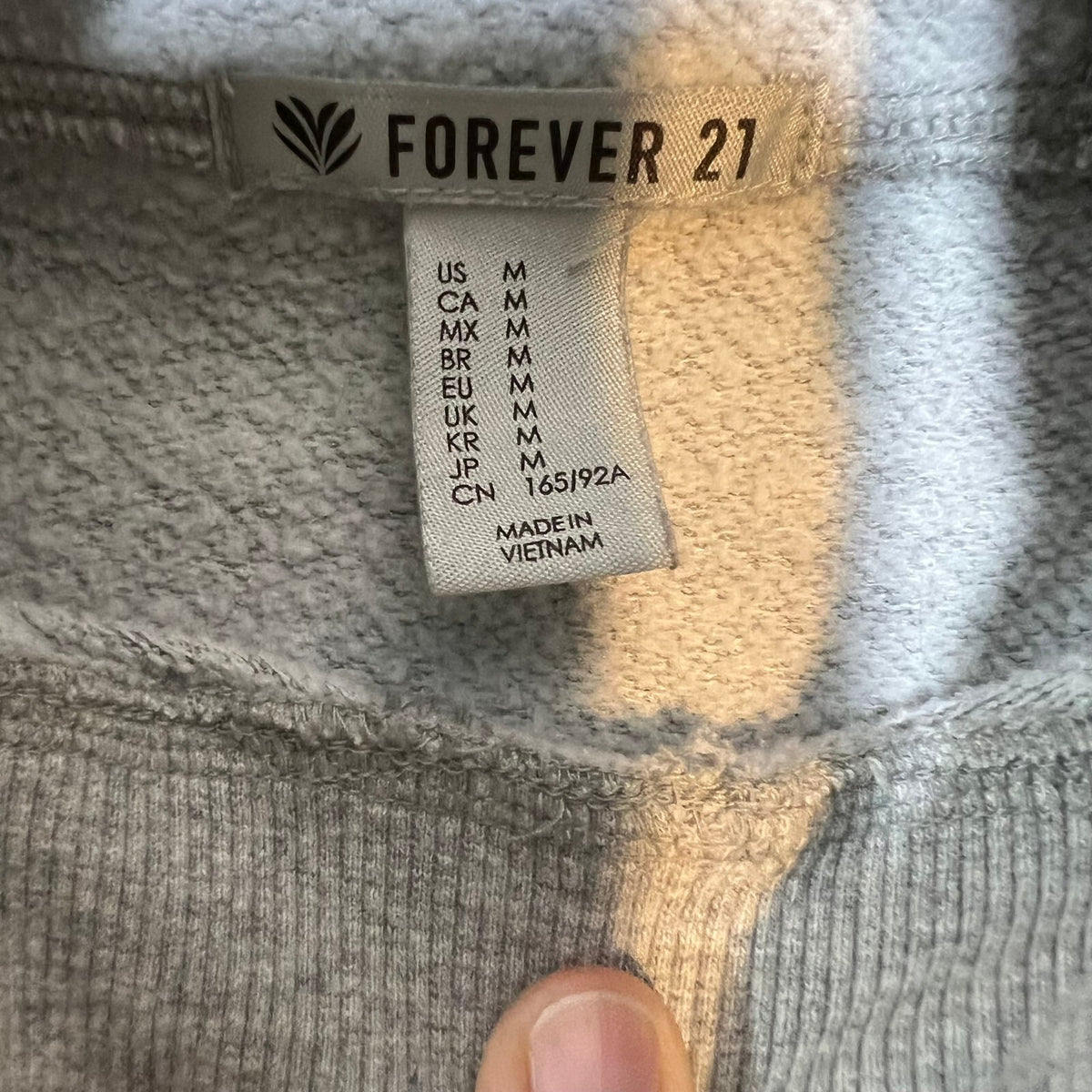 Forever 21 Hoodie Women M Gray Mesh Detail Casual