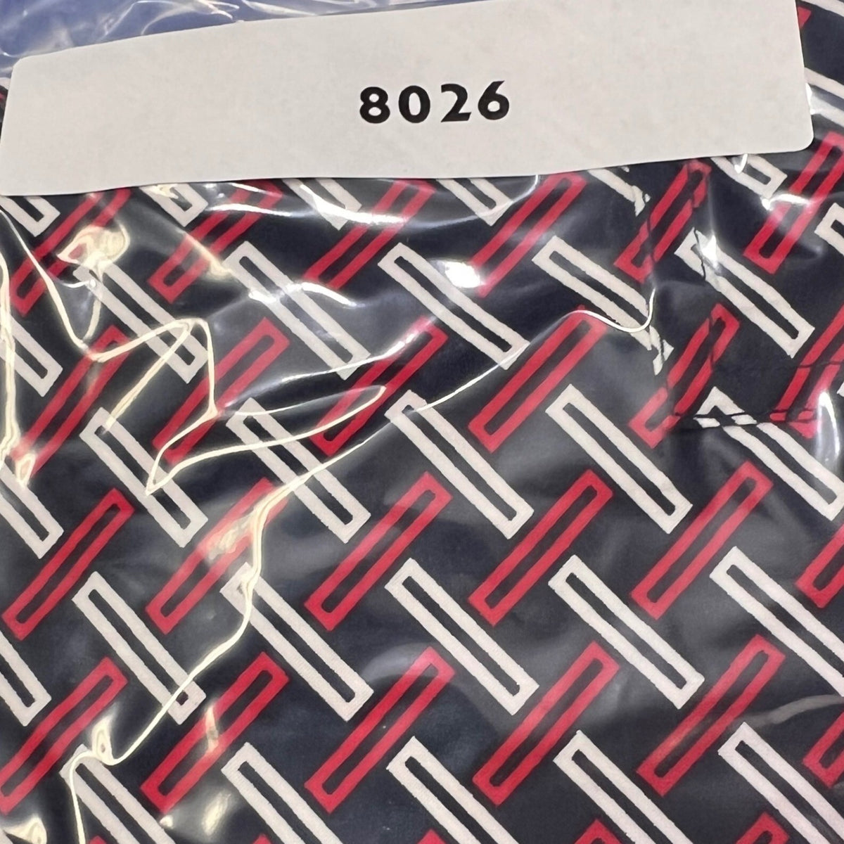 Tommy Hilfiger Shift Dress Women Size M Blue Red Geometric V-Neck Preppy Classic