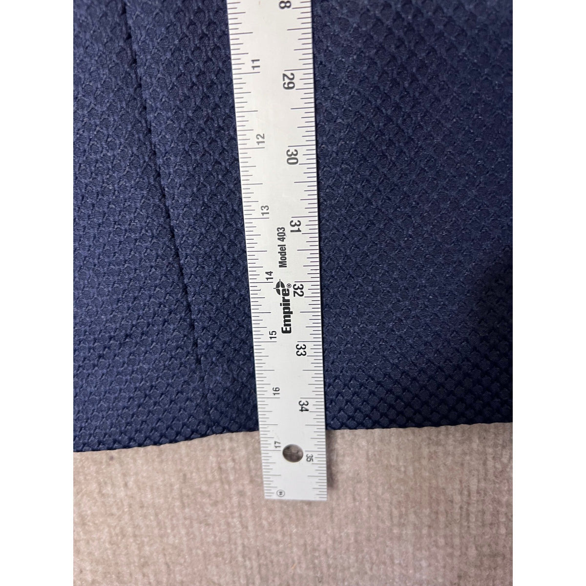 Trina Turk Sz 6 Navy Blue Textured Dress Flutter Sleeve V Neck Career Capsule