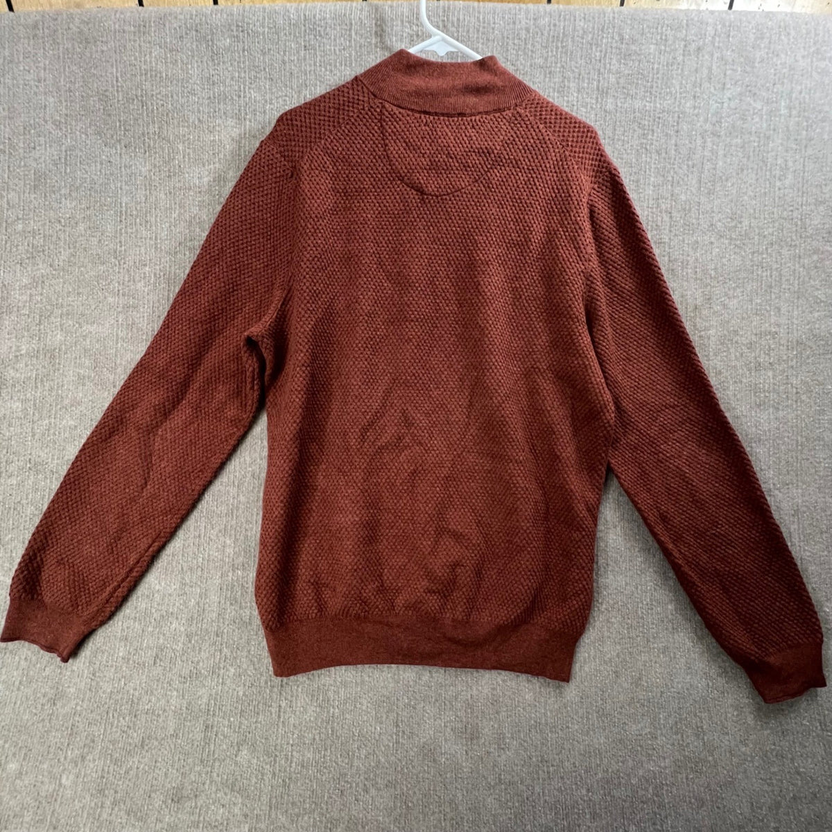 J.S.A Bank Reserve Mens 1/4 Zip Pullover Sweater Large Cotton Cashmere Blend