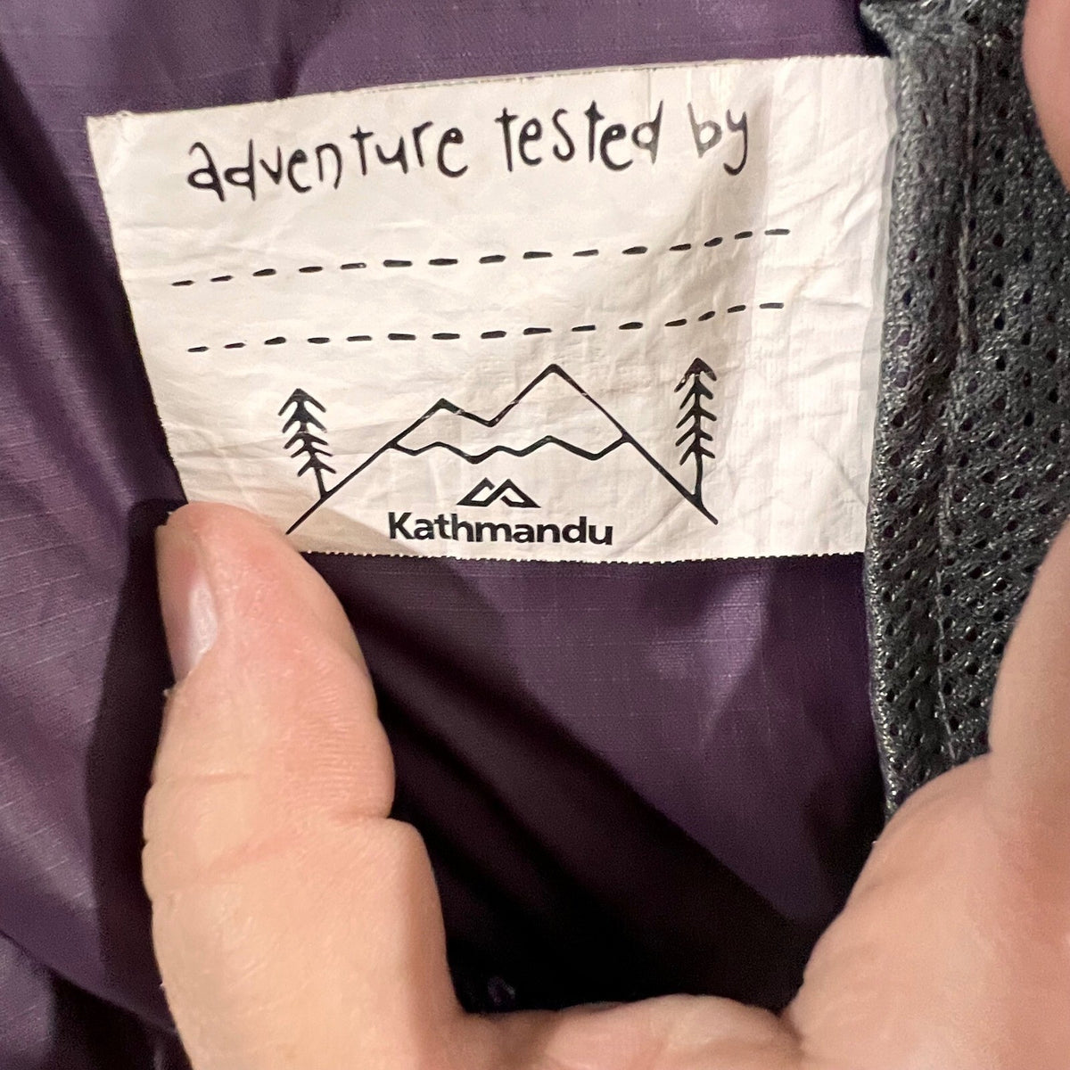 Kathmandu Windbreaker Jacket Kids 12Y Purple Packable Lightweight Gorpcore