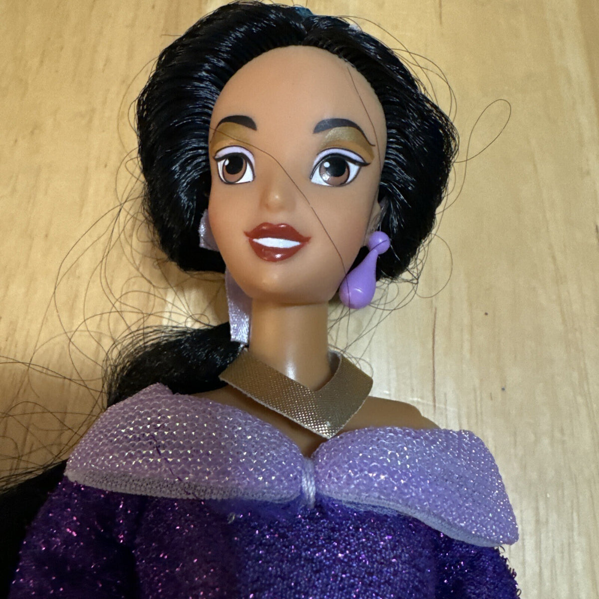 Vintage 90s Disney Store Exclusive Princess Jasmine Doll Purple-see Description