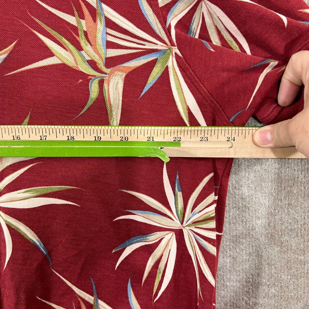 Mens XL Tropical Shirt Red Silk Blend Bird of Paradise Hawaiian Floral