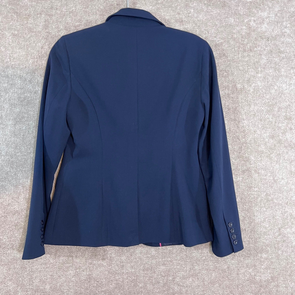 INC International Concepts Blazer Womens Size 4 Navy Blue Single Button Office