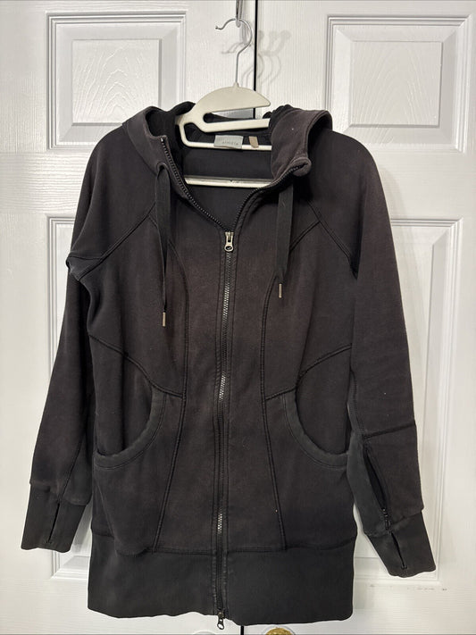 Athleta Full Zip Small Long Ribbed Cuff Hoodie  CYA Strength Jacket Long READ