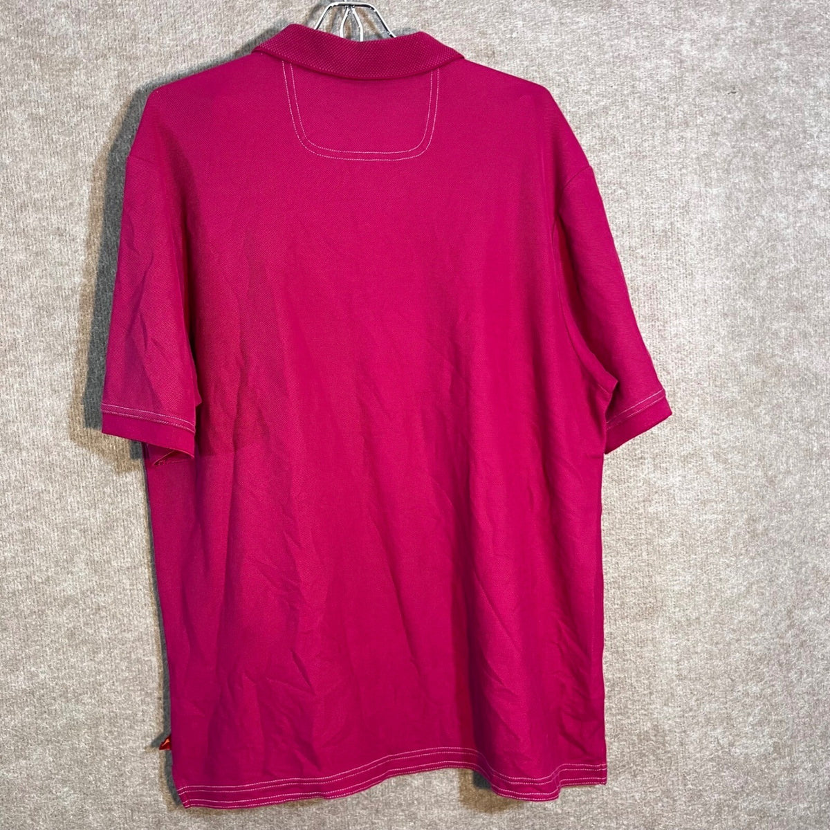 Tommy Bahama Polo Shirt Mens Large Pink Supima Cotton Blend Short Sleeve