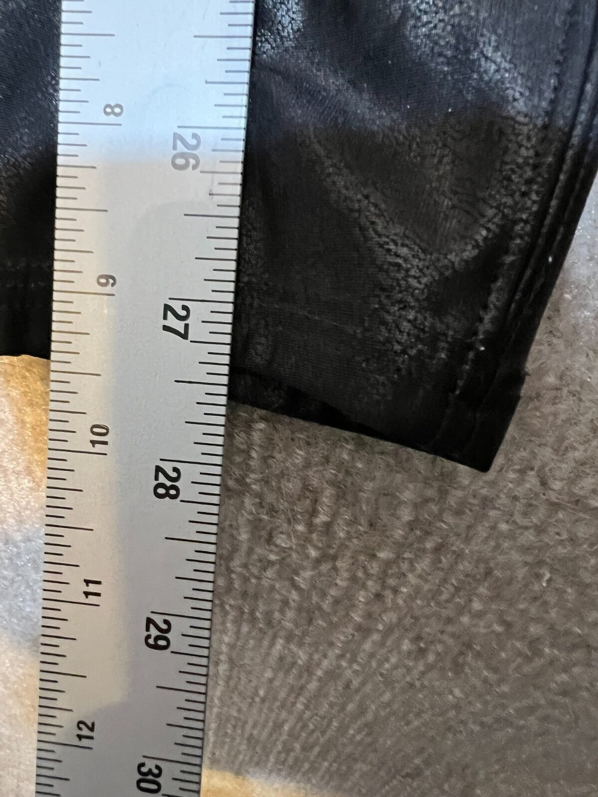 Spanx Lg Leather Look Control Shaper Leggings - Fade spot