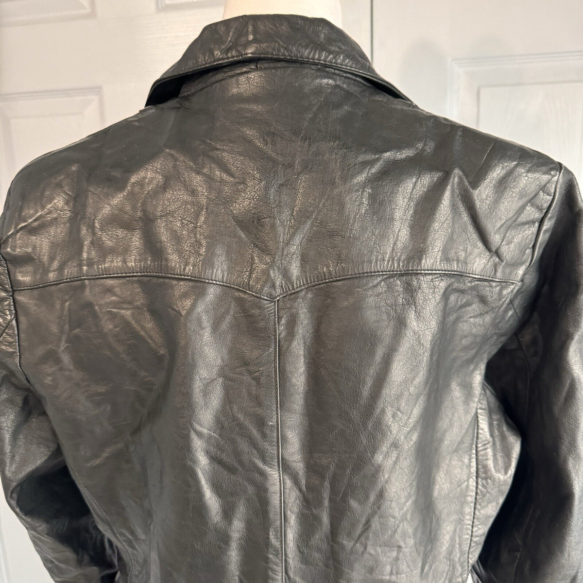DIM Originales Men Sz 40 Black Leather Blazer Western Country