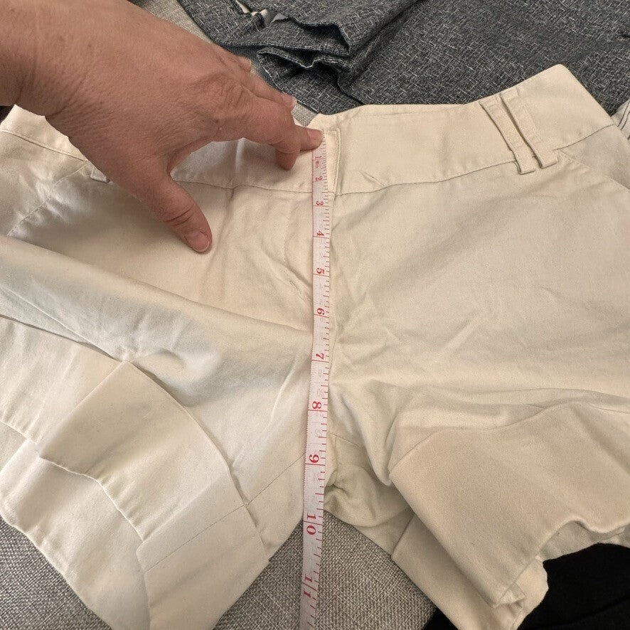 5 Pair Express 8P Women Flat Front Cuffed Cotton Shorts 4" Cuffed Short Rise y2K