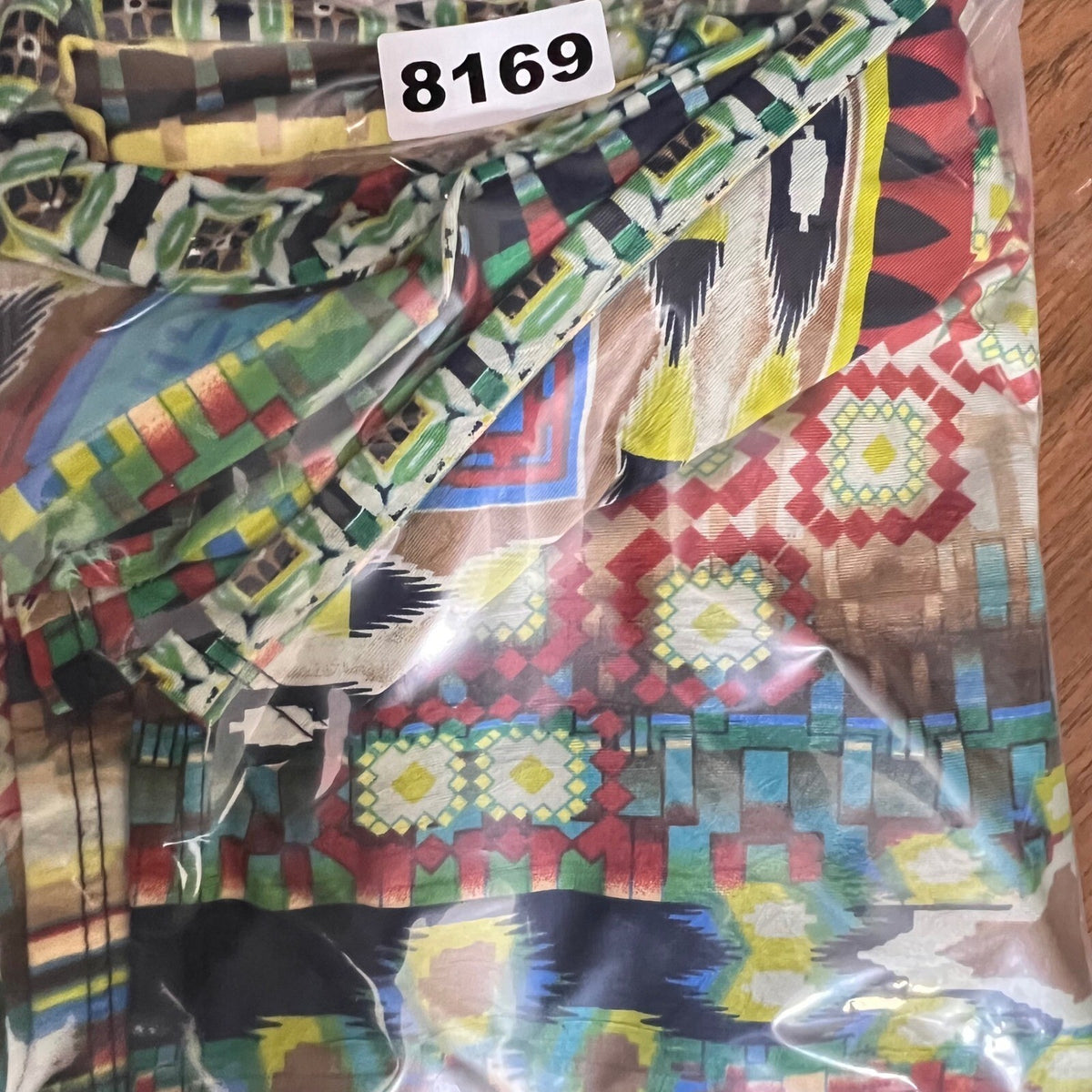 Resort Geometric Tribal Dopamine Print Pants Womens Large Stretch Boho Trippy
