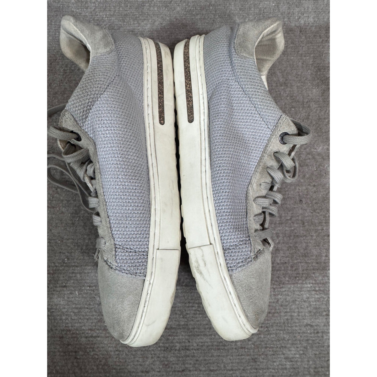 Birkenstock Bend Low Sneakers Women 9 Grey Suede Canvas Comfort Casual Gorpcore