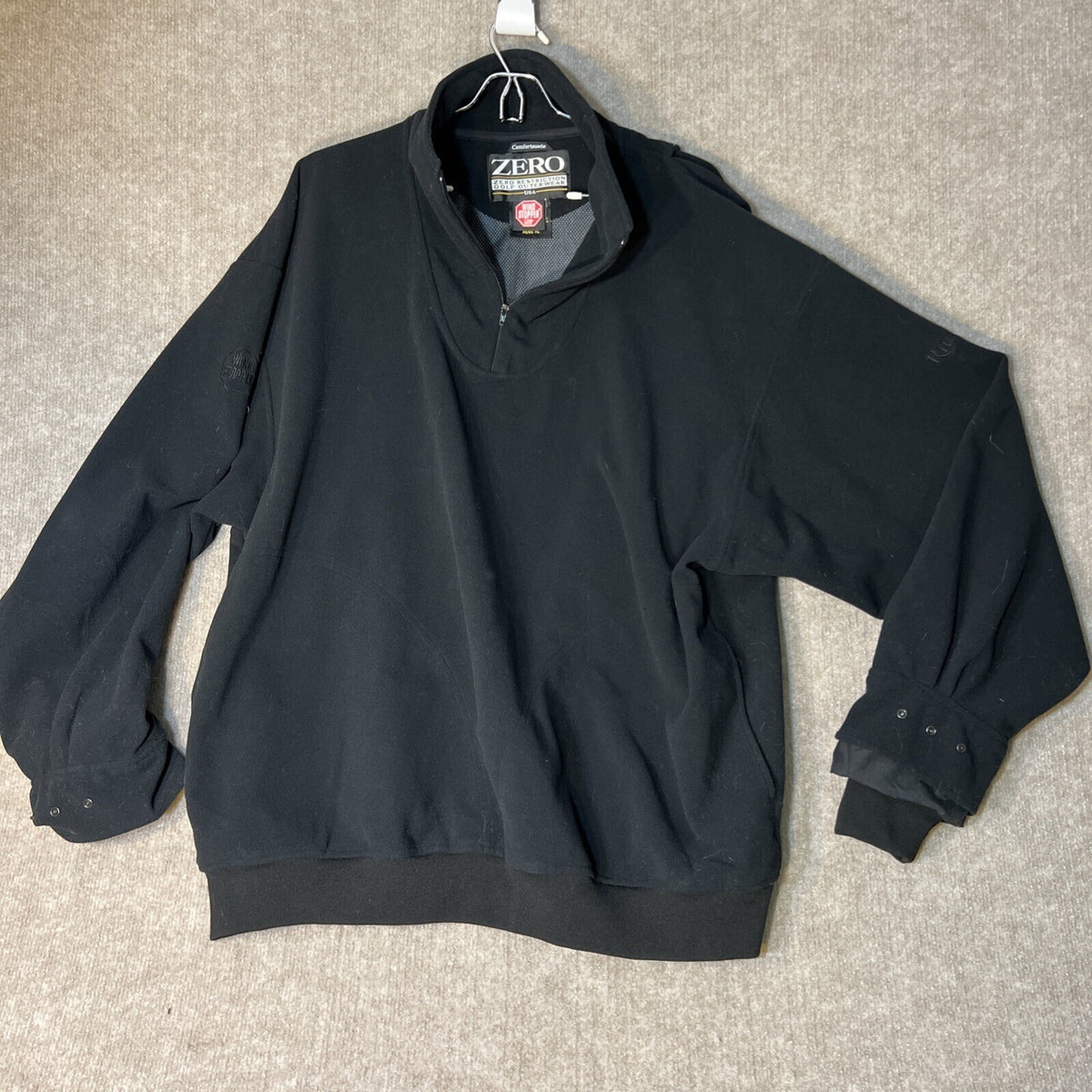 Zero Restriction Comfortsuede 1/4 Zip Pullover Mens XL Golf Wind Stopper READ