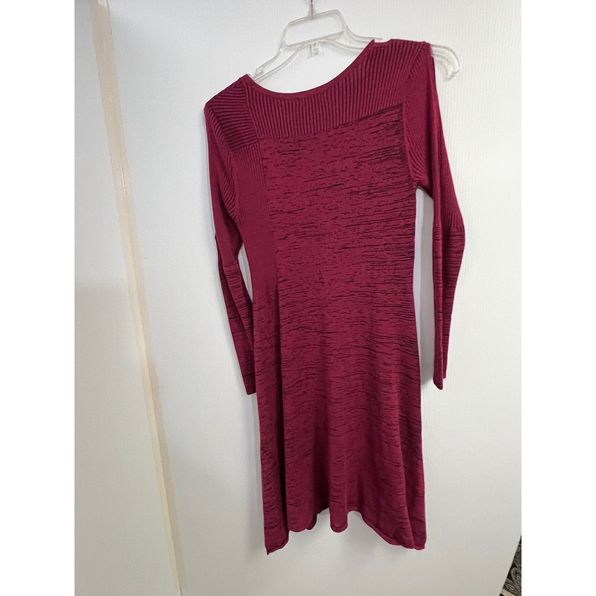Long Sleeve Knit Sweater Dress Midi Fit & Flare Casual Career WomenSize L Cato