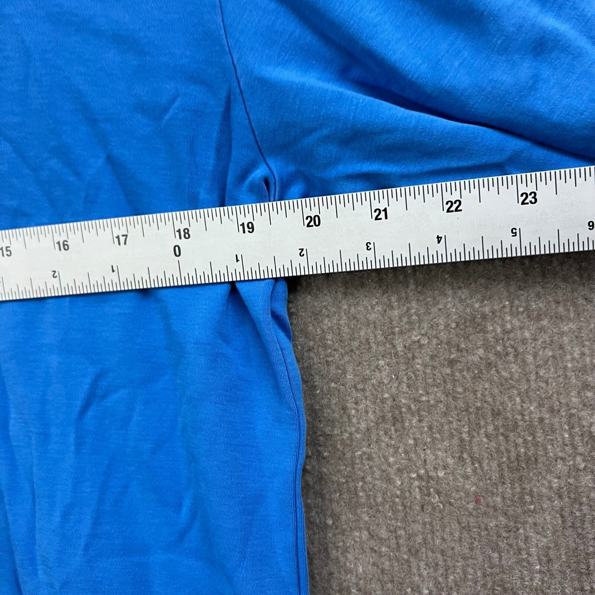 L.L.Bean Blue Supima Cotton Cowl Neck Long Sleeve Tunic Top L-REG