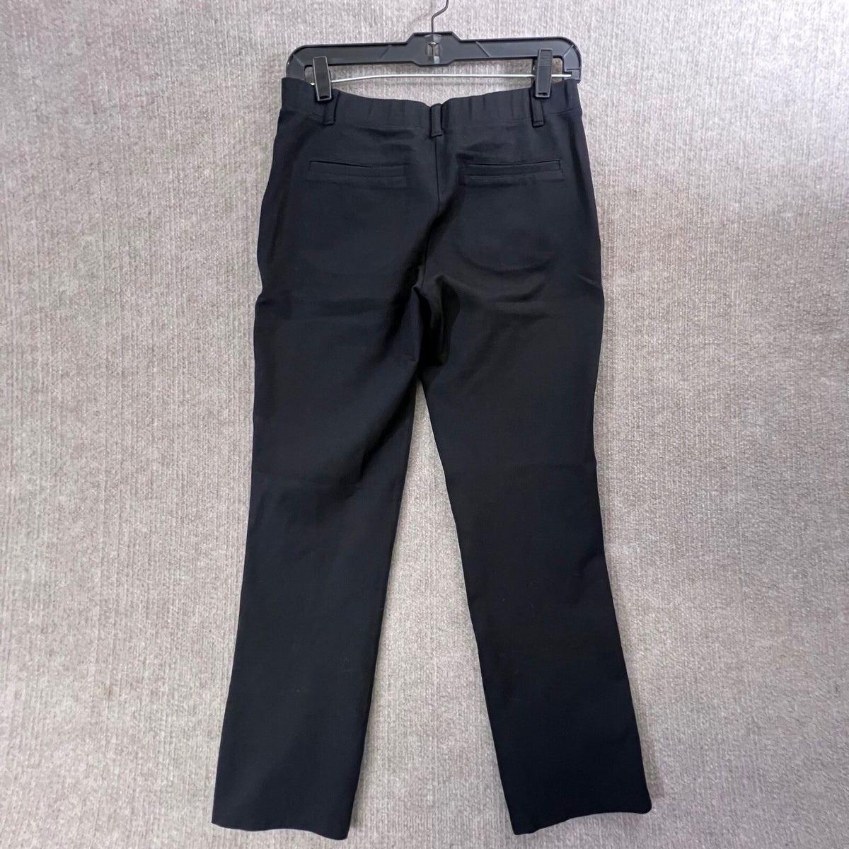 Quince Black Petite Ponte Pants Size M Stretch 4 Pocket Straight Leg Workwear