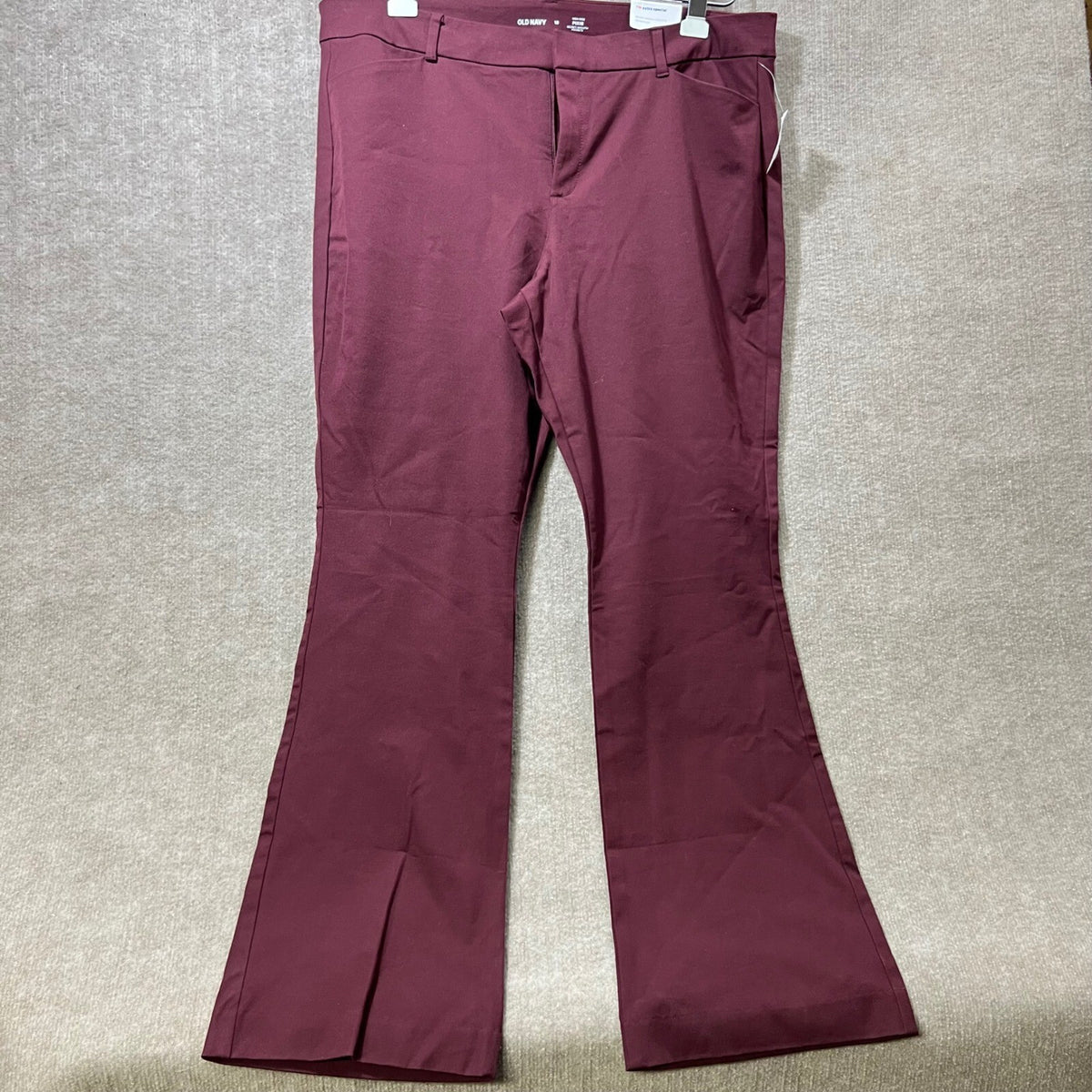 Old Navy High Rise Pixie Flare Pants Burgundy Women's Size 18 NWT