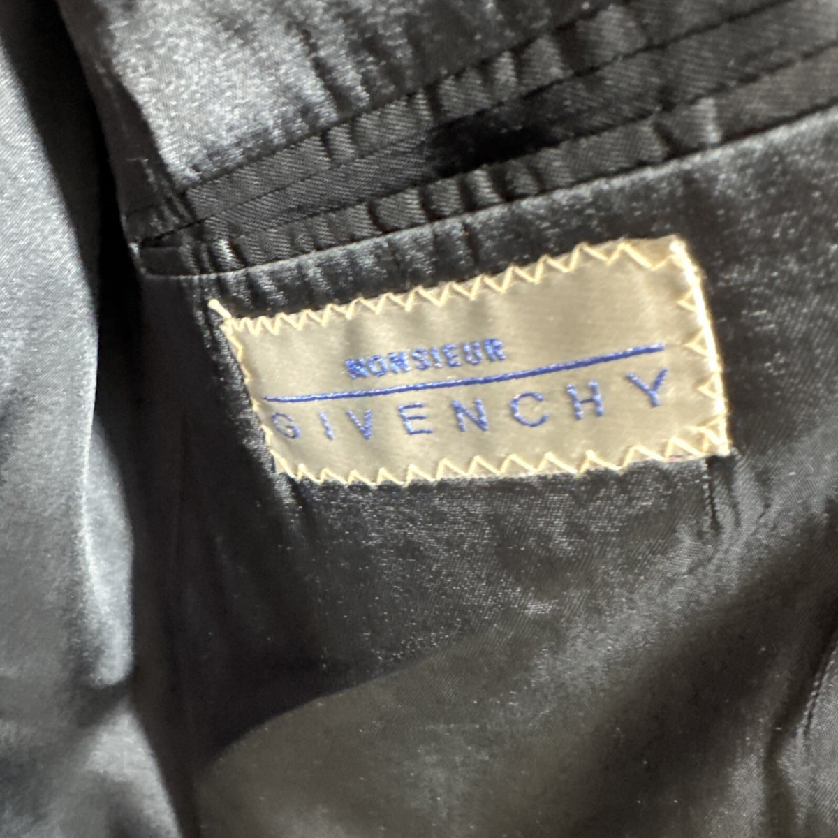 Givenchy for Miltons Men's Blazer 46L Navy Wool Blend 2-Button Jacket Wedding