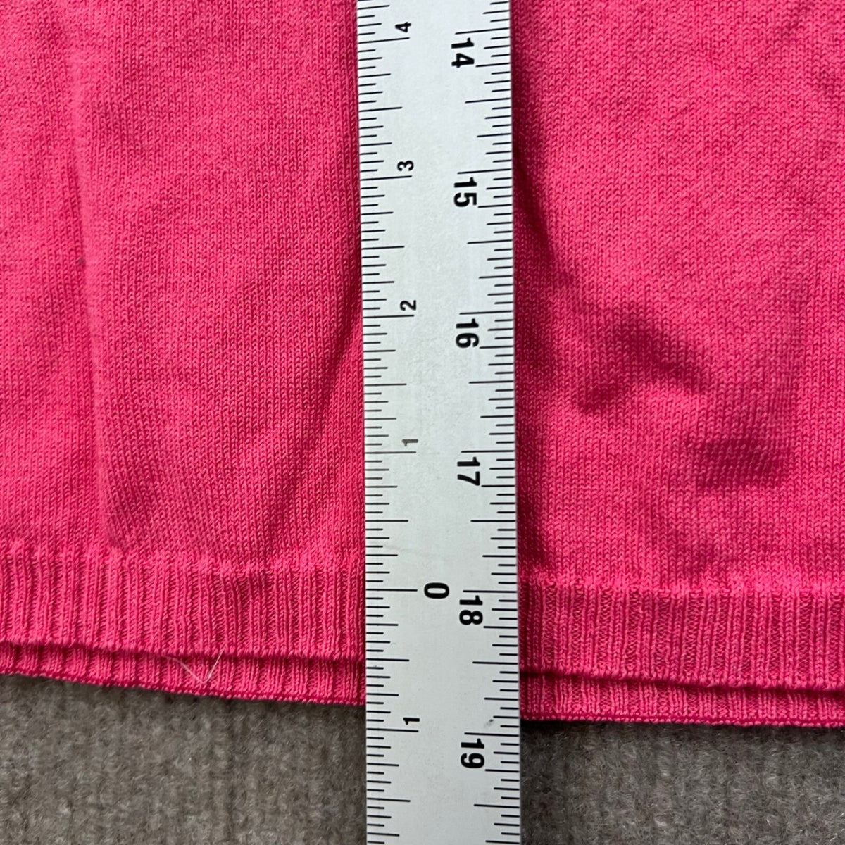 Escada Pink Racerback Knit Tank Top Sweater Ribbed Trim Size 34