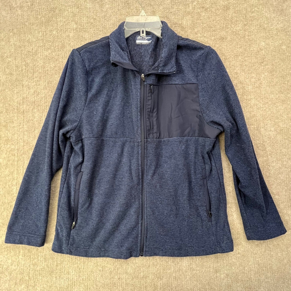 Ben Hogan Performance Mens Medium Full Zip Jacket Blue Fleece