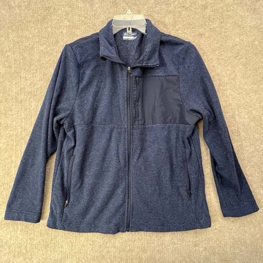 Ben Hogan Performance Mens Medium Full Zip Jacket Blue Fleece