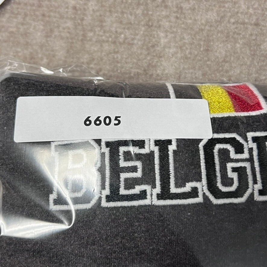 NAS Brussels Belgium Hoodie Pullover Sweatshirt Gray Mens Size L