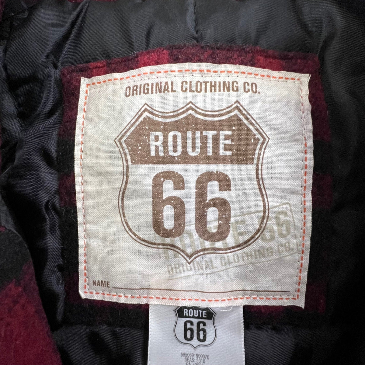 Route 66 Mens Buffalo Plaid Wool Full Zip Shacket Coat Size Medium Lined Warm