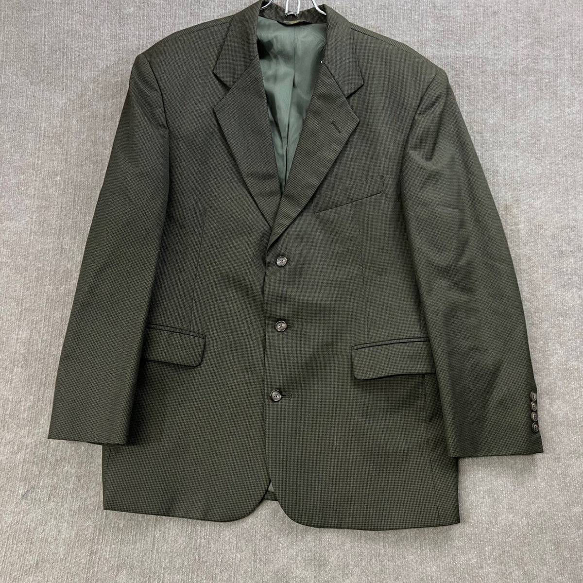 Cellini Linea Uomo 42R Men 2pc Suit 33x29 Brown Houndstooth Career