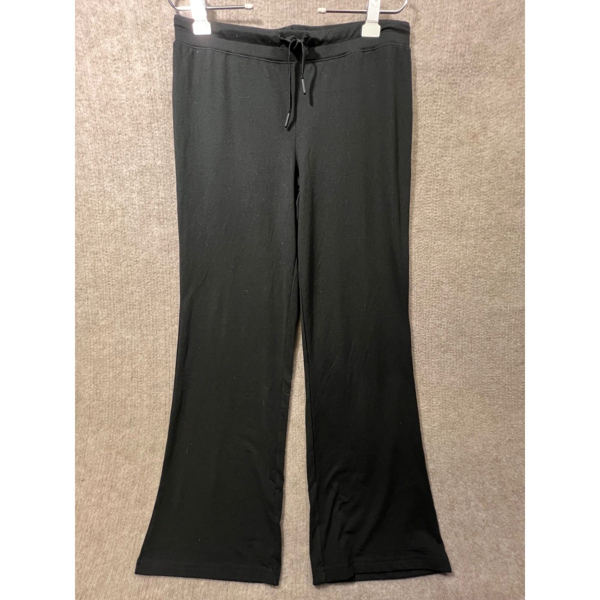 Quince Flowknit Wide Leg Pants Black M Polyester Spandex Drawstring Waist